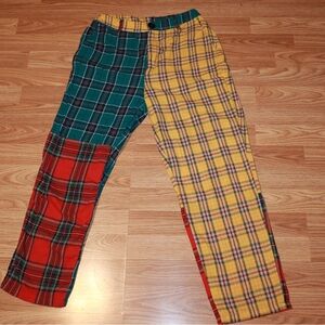 SHEIN funky colorblock plaid pants SIZE LARGE
